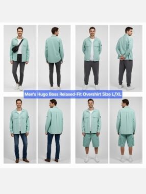 Hugo Boss Relaxed-Fit Overshirt Size L/XL